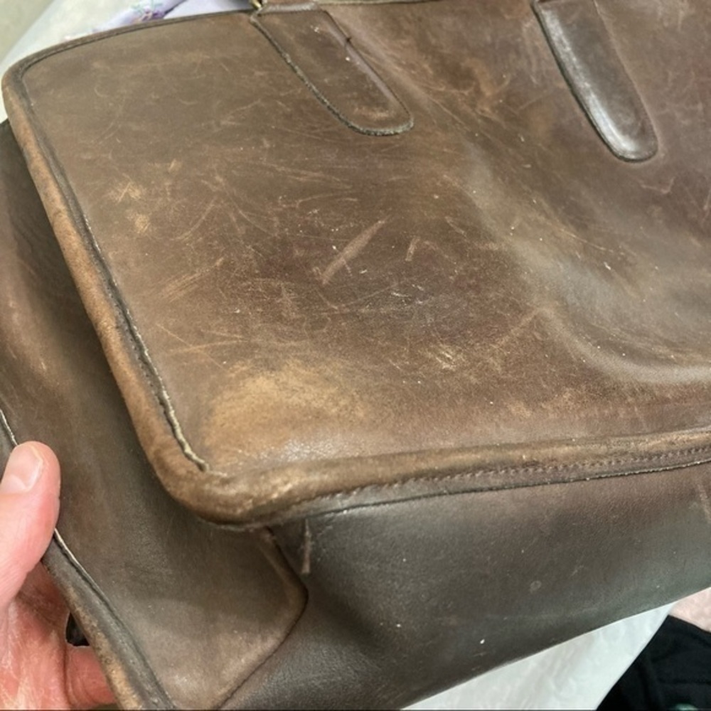 Coach rare vintage brown leather tote bag New York City Bonnie cashin - Picture 11 of 14